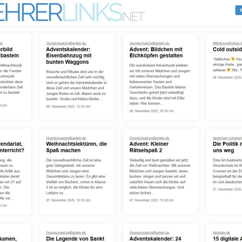 LehrerLinks.net – Materialsammlung seit über 20 Jahren