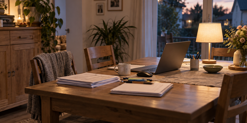 Kein eigenes Arbeitszimmer: So nutzen Lehrkräfte den Esstisch für Korrekturen und Unterrichtsvorbereitung