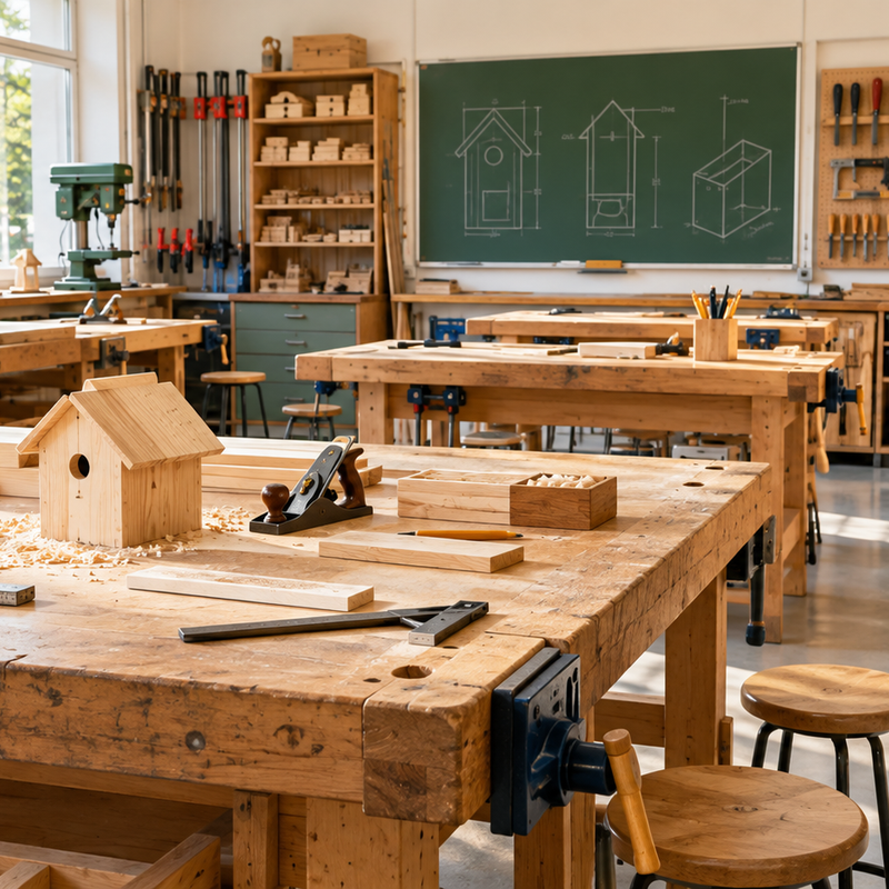 Werken mit Holz im Unterricht: Kreativität, handwerkliches Geschick und Selbstständigkeit fördern